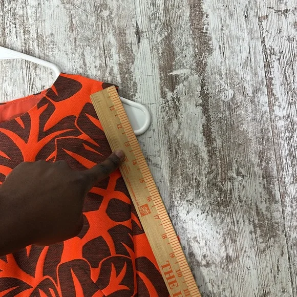 AKRIS PUNTO ORANGE FLARED HEM DRESS sz 10 - Picture 11 of 15